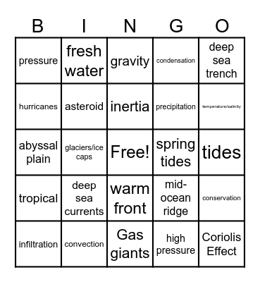 Review BINGO! Bingo Card