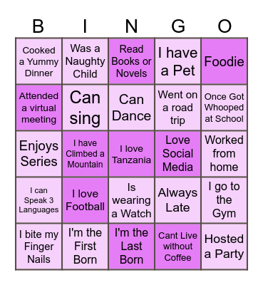 UBUNTU BINGO Card