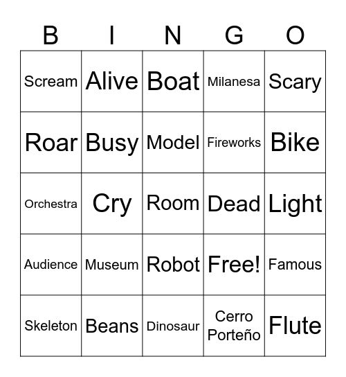 Unit 3 Bingo Card