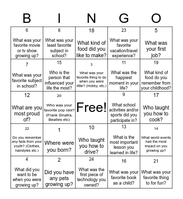 Bingo Card