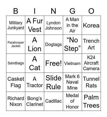 Bongo Bingo Card