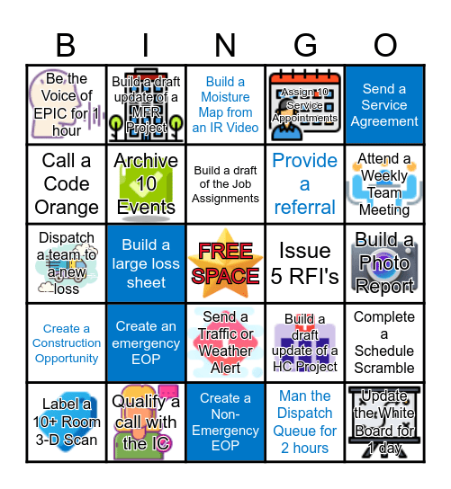 Support Services Bingo Card Bingo Card