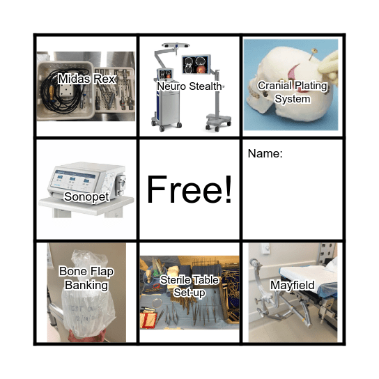 Neuro Crani Mini Bootcamp Bingo Card