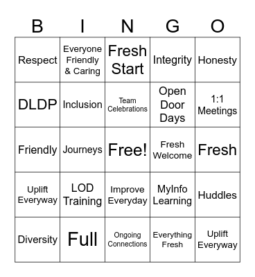HR Bingo Card
