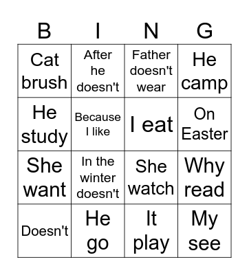 Bingo Card