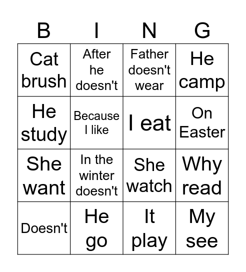 Bingo Card
