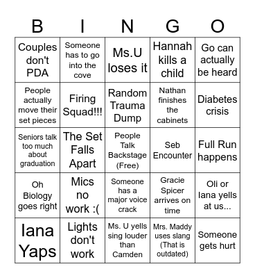 Tech Week Bingo! Bingo Card