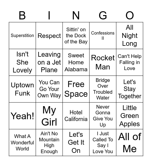 Music Therapy BINGO Card