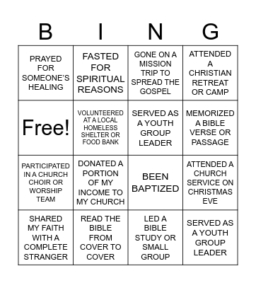 WM Formal Night Bingo Card