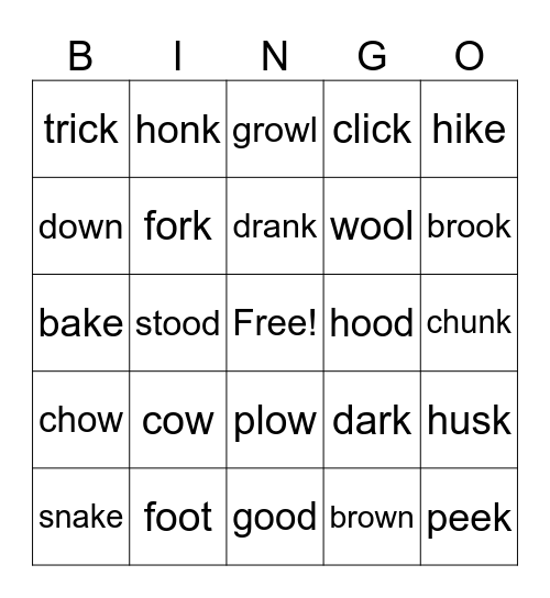 Level 29 Bingo Card