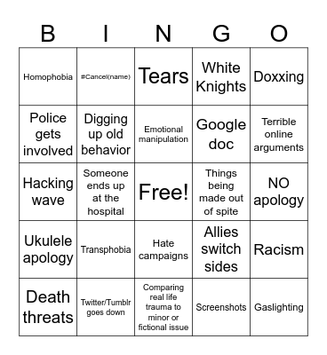 Discourse Bingo Card