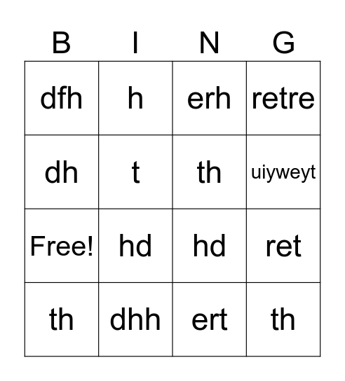 muziek bingo Card