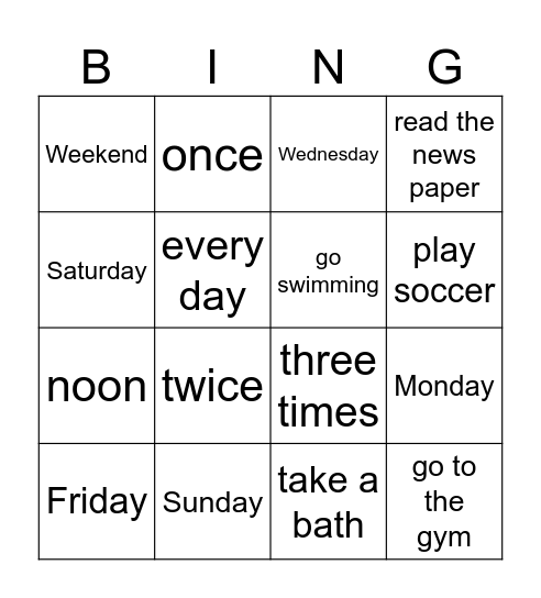 Bingo Card