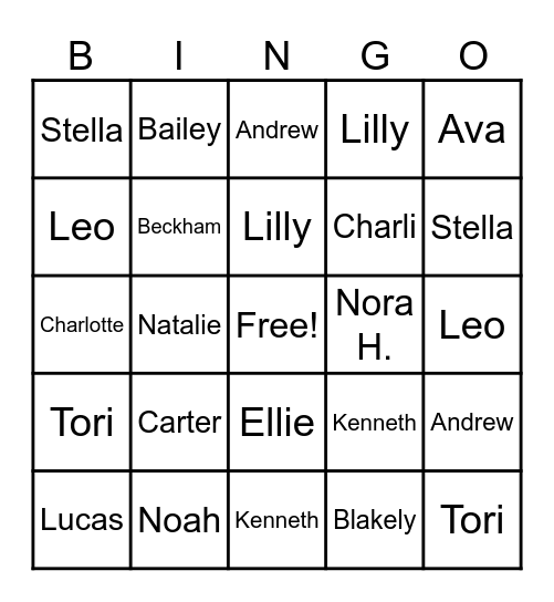 YCLUB BINGO Card