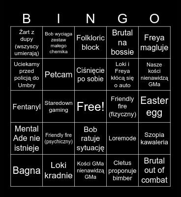 USA Bingo Card