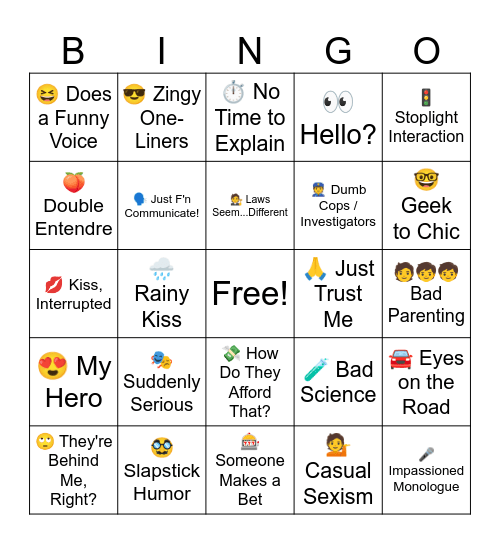 Ferris Bueller's Day Off Bingo Card