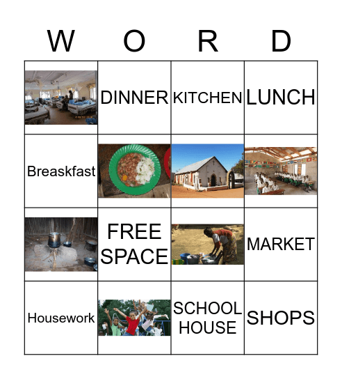 Everyday Vocabulary  Bingo Card