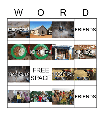 Everyday Vocabulary  Bingo Card