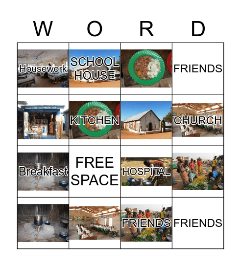 Everyday Vocabulary  Bingo Card