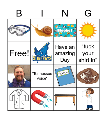 Mrs. Carr's Science Bingo Card