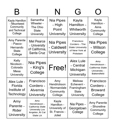 EDU Support School + RM Bingo (Red and Yellow) Bingo Card