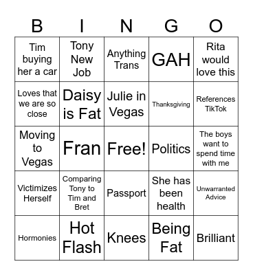 JUNT Bingo Card