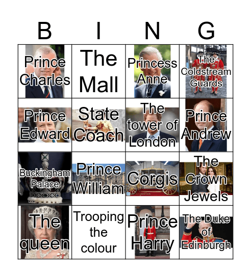 The Queen Bingo Card