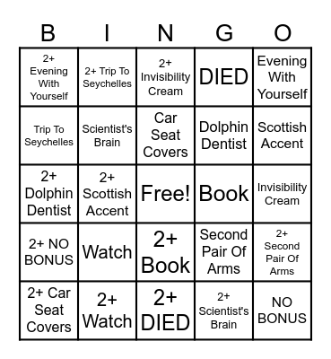 Test Bingo Card