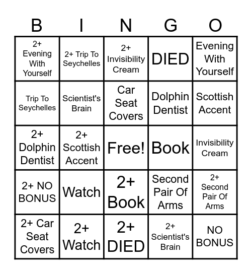 Test Bingo Card