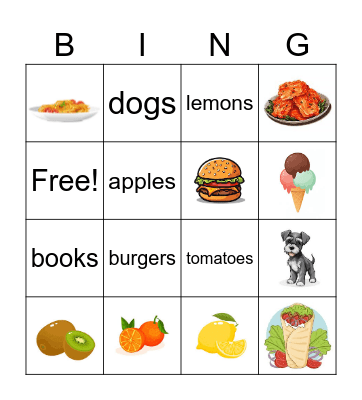 Do you like _____? Bingo Card