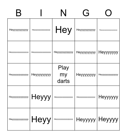 Anna bingo Card