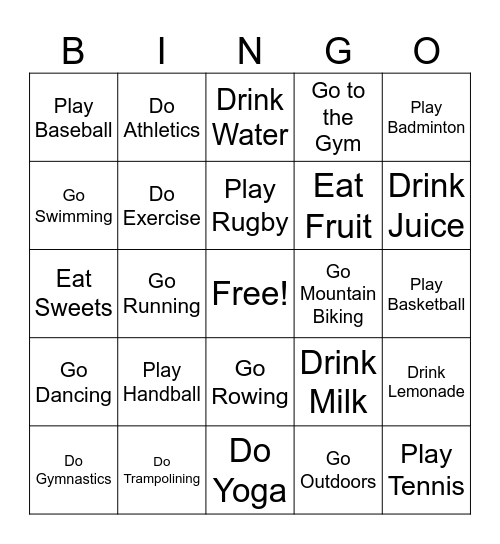 How can we be healthy? Bingo Card