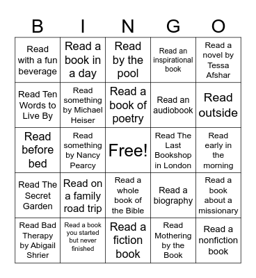 WOMEN’S SUMMER SIZZLE Bingo Card