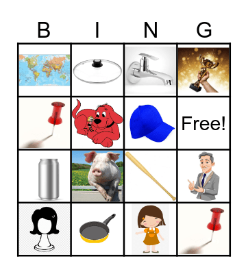 Short Vowel 'i' + 'a' Bingo Card