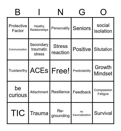 MSSP May 2024 Bingo Card