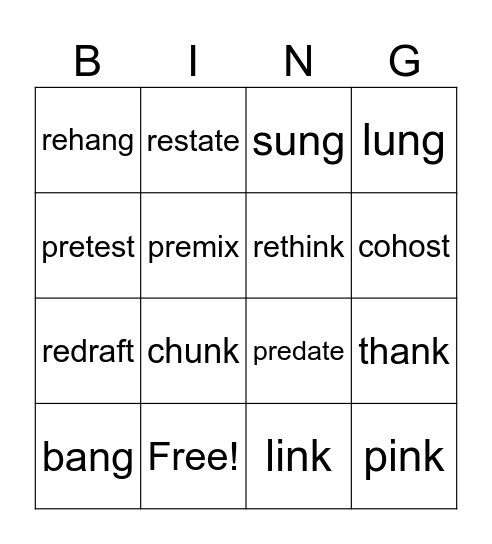 Welded Sounds * Bingo Card