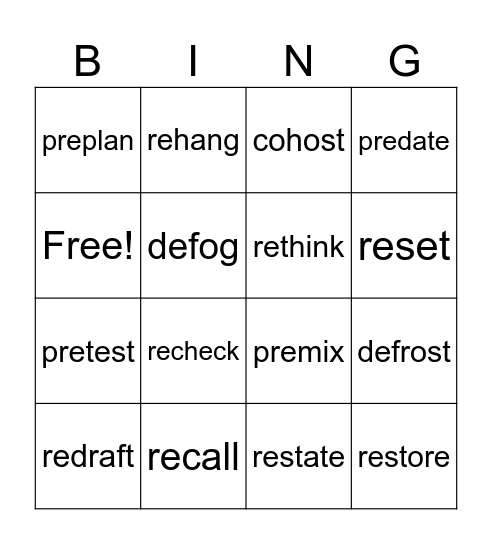 Welded Sounds * Bingo Card