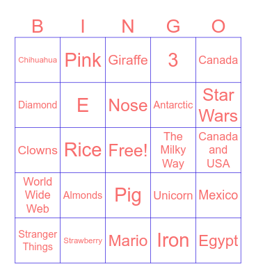 Trivia Bingo #2 Bingo Card