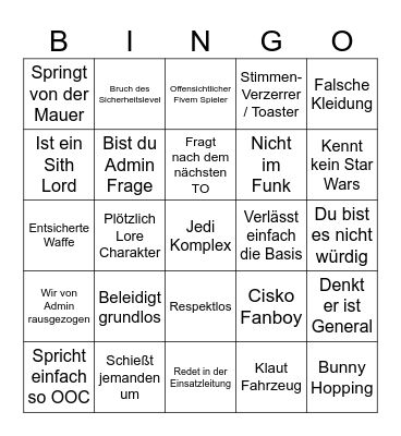 CT BINGO Card