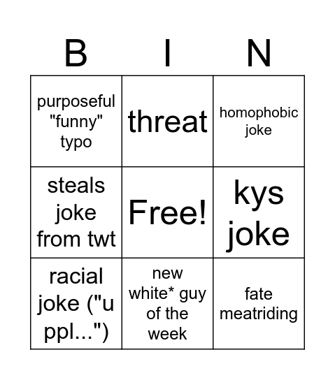 asia bingo Card