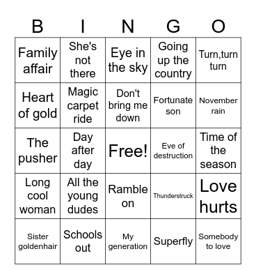 Game 2- 2/12/25 Bingo Card
