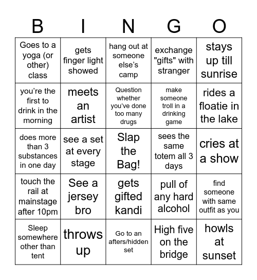 LIB Bingo Card