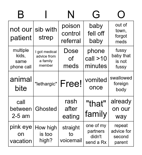 BINGO Card