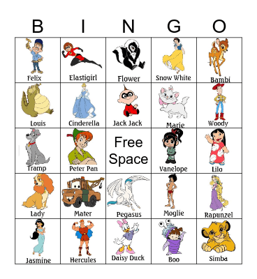 Disney Bingo Card