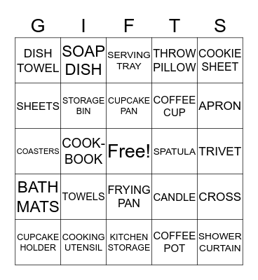 ASHLEY'S SHOWER  Bingo Card