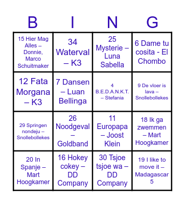 CAMPING Bingo Card