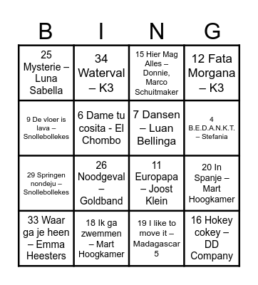 CAMPING Bingo Card