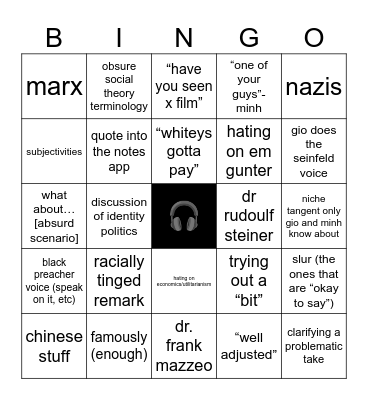 Autism Bingo Card