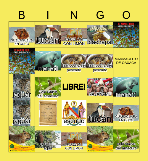 ESTADO DELTA AMACURO Bingo Card