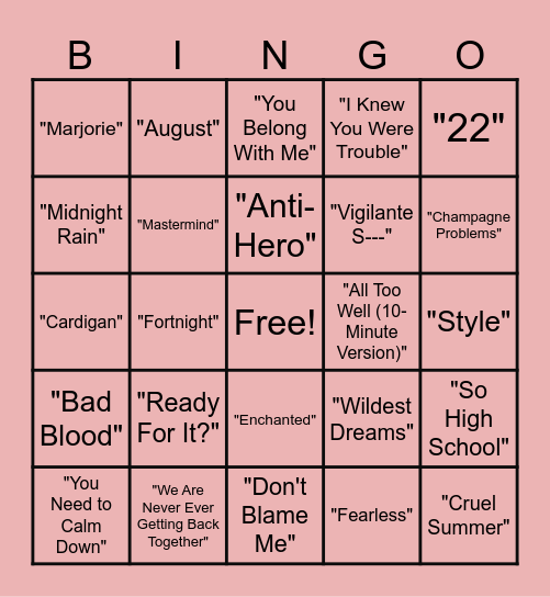 Arizona's Birth-Tay Era BINGO Card